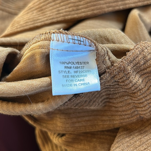 Windsor Brown Crop Corduroy Light Coat | Size Large - Picture 8 of 8